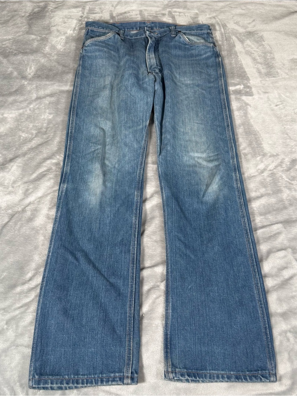 Vintage Wrangler Straight Leg Jeans Mens 34x33 (Estimated) Faded Wash 80s - Picture 1 of 12